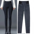 Streetwear Slim Hip Lift Sweatpants Women Basic Stretch Fitness Leggings Retro Oversize Pencil Jeans High Waist Skinny Pants